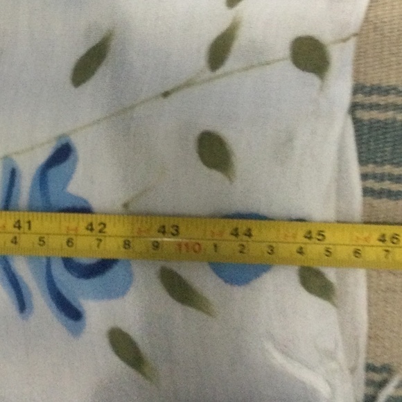 Tropical Tanlines Watercolor Blue & White Floral Wrap Cover Up - Picture 8 of 9